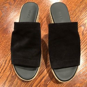 Vince suede slide sandals